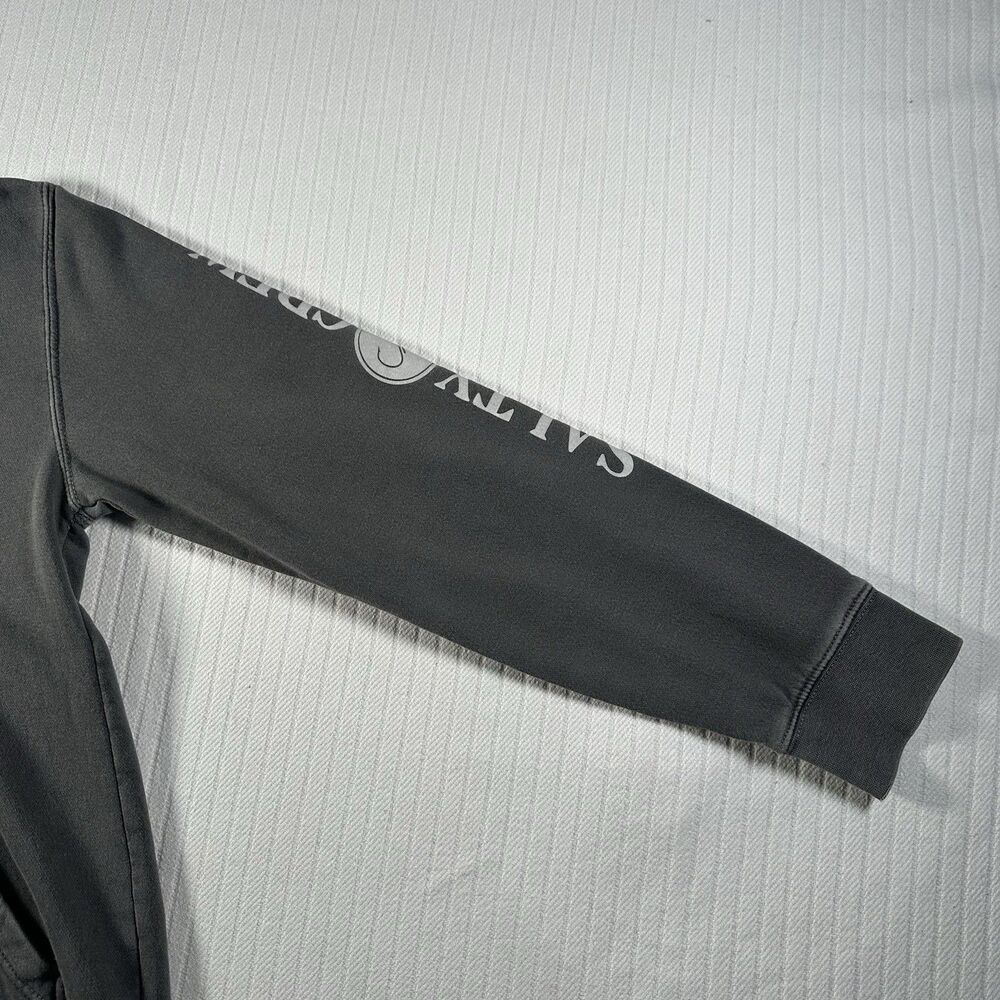 Salty Crew Hoodie Mens Small Gray Pullover Graphic Fishing Surf Sweatshirt - Picture 8 of 16